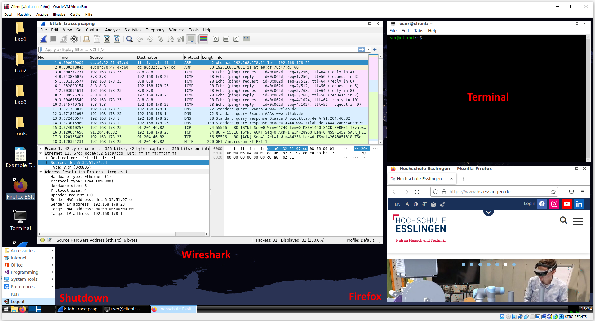 VirtualBox Linux-Destop running at Windows